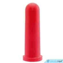 Kalverspeen kegelvorm 100mm rood rondgat